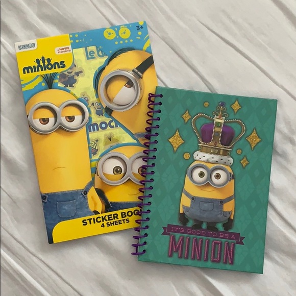 💝FREE IF BUNDLED💝 Minion Notebook & Sticker Set - Picture 1 of 8